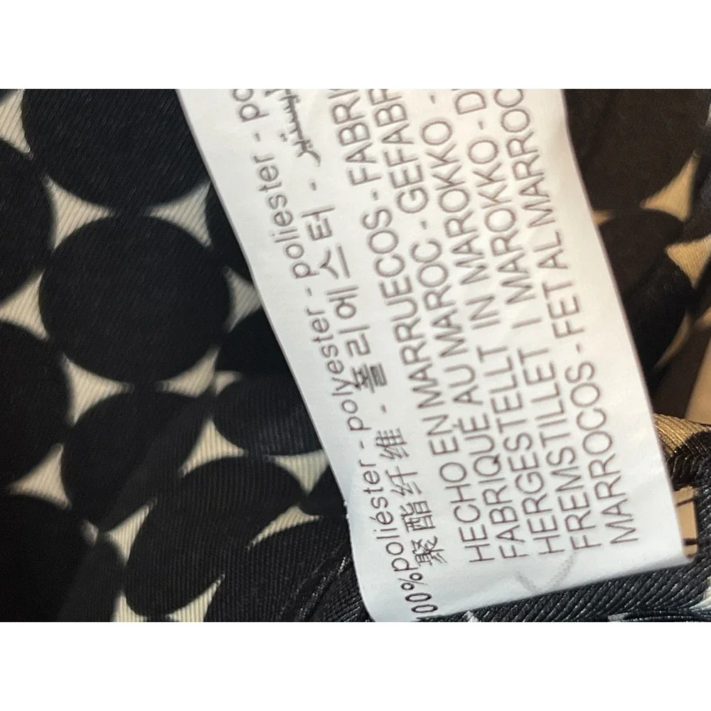 Zara Women's Small Button Down Shirt Black White Circle Print Long Sleeve - Picture 8 of 10